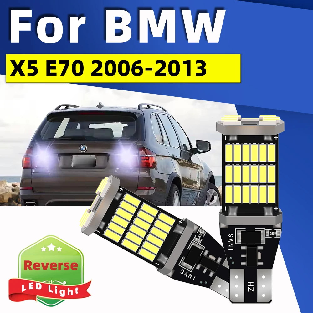 

2pcs LED Reverse Light 6000K Auto Rear Backup Lamps T15 W16W For BMW X5 E70 2006 2007 2008 2009 2010 2011 2012 2013 Canbus Bulbs