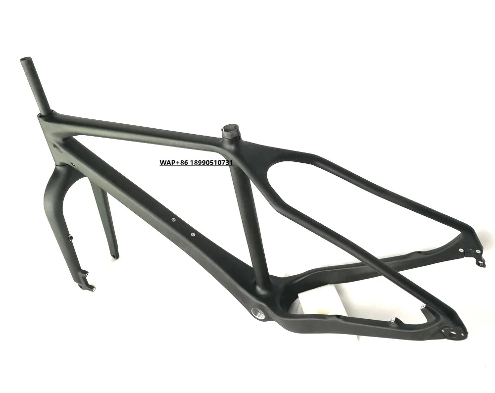 

Chinese Hardtail Fat Mountain Bike Carbon Frame Set Max Tire 26*4.8'' Fit for Snow Bike and Beach Bike