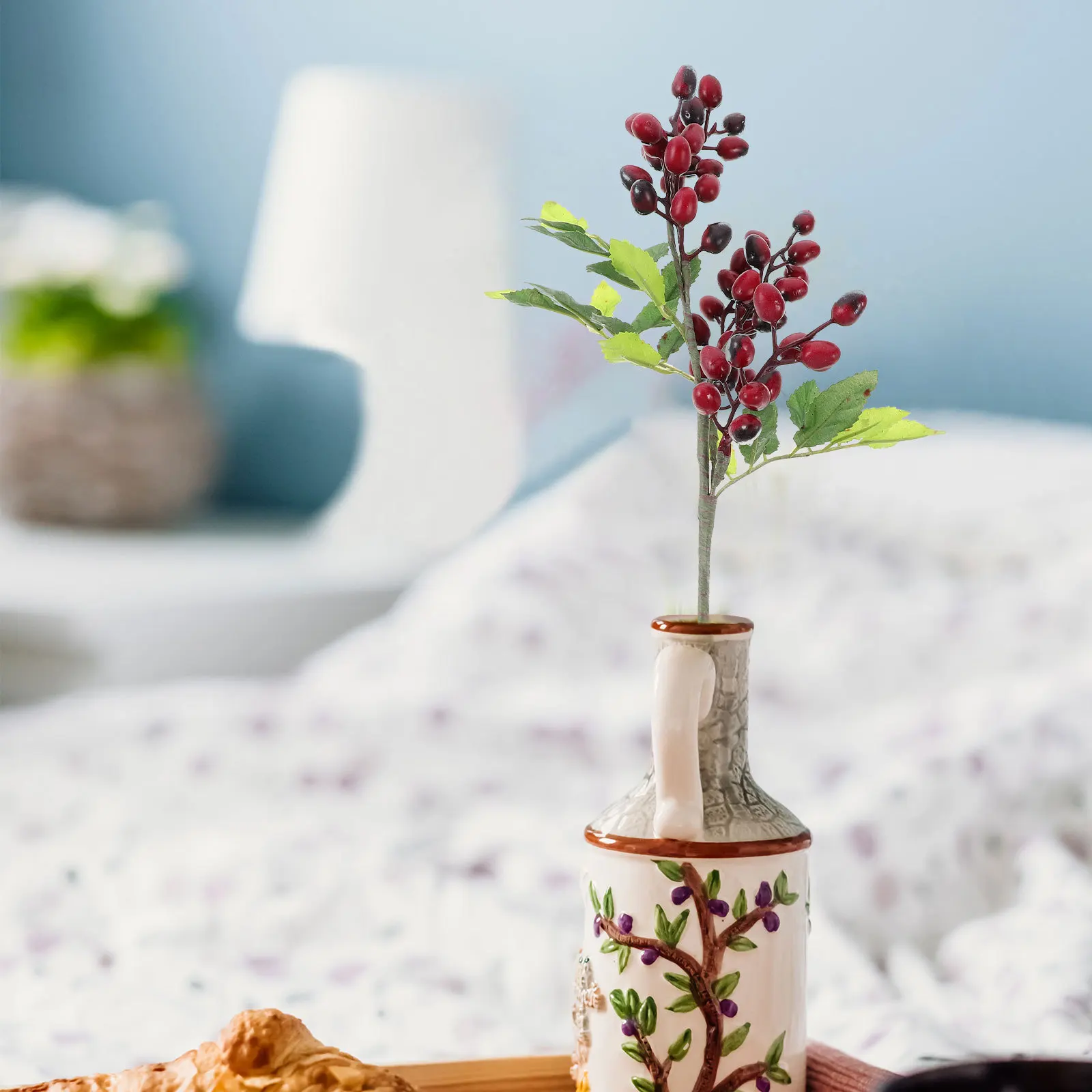 

Artificial Berry Stems Realistic Christmas Decor For Home Wall Table Decoration Festive Winter Holiday Diy Xmas Picks