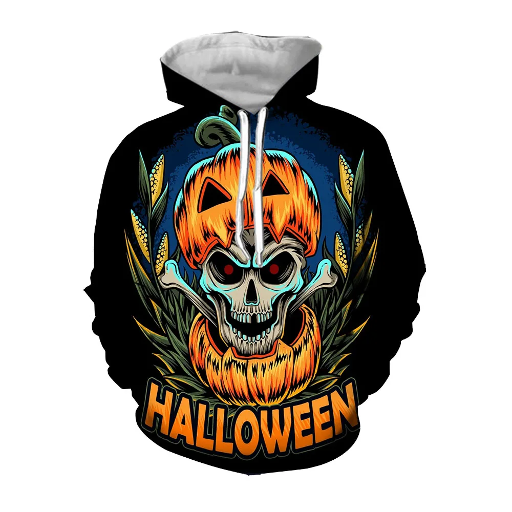 Jumeast 3D Halloween Demonic Hoodie Men Clothing Casual Streetwear Mens Fashion Hoodies Oversize Comfortable Clothes Pullover