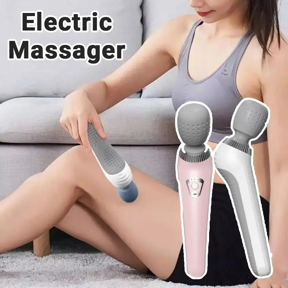 

Портативная электрическая массажная палочка, перезаряжаемая от USB, 5-скоростное регулируемое ручное массажное устройство, практичная высокочастотная вибрация