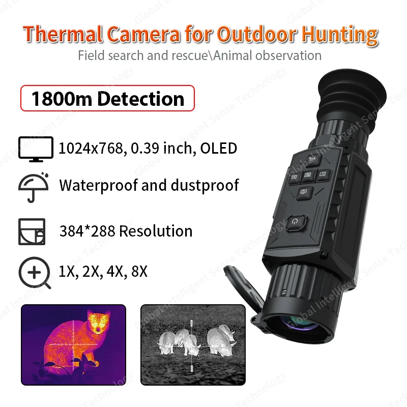 TR43-35 Thermal Imaging Scope Monocular Handheld Thermal Sighting Thermal Imaging riflescope for Wild Boar Wolf Rabbit Hunting