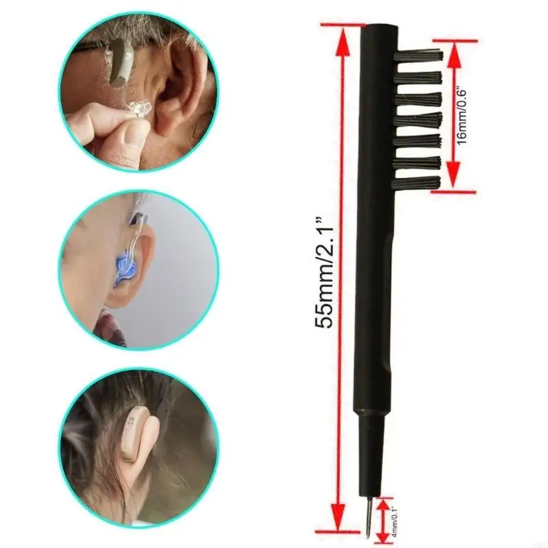 

9Pieces Hearing Aids Cleaning for Earbud Headphones Daily Earwax and Dust Removal with Case and Multifunction Brush A0KF