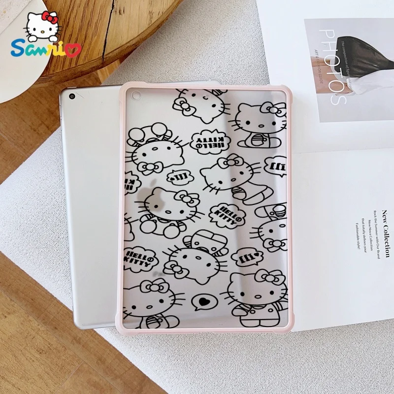 

Sanrio Hello Kittypattern Pink iPad Transparent Drop Case, suitable for iPad Pro 2022/2024, iPad Air 3/5, iPad Mini 6, iPad 6/10