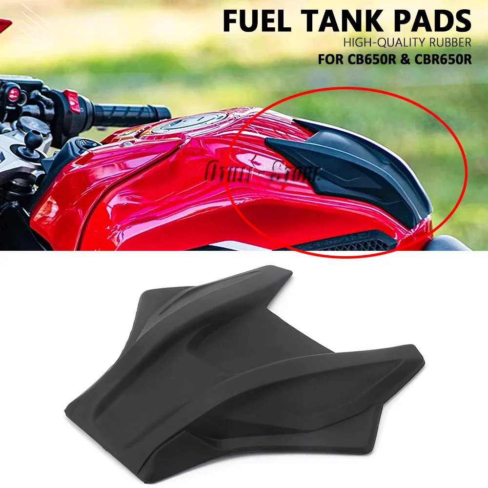 New Motorcycle Accessories Black For HONDA CBR650R CBR 650R CB650R CB 650 R Fuel Tank Pads Middle Stickers Protector Decal