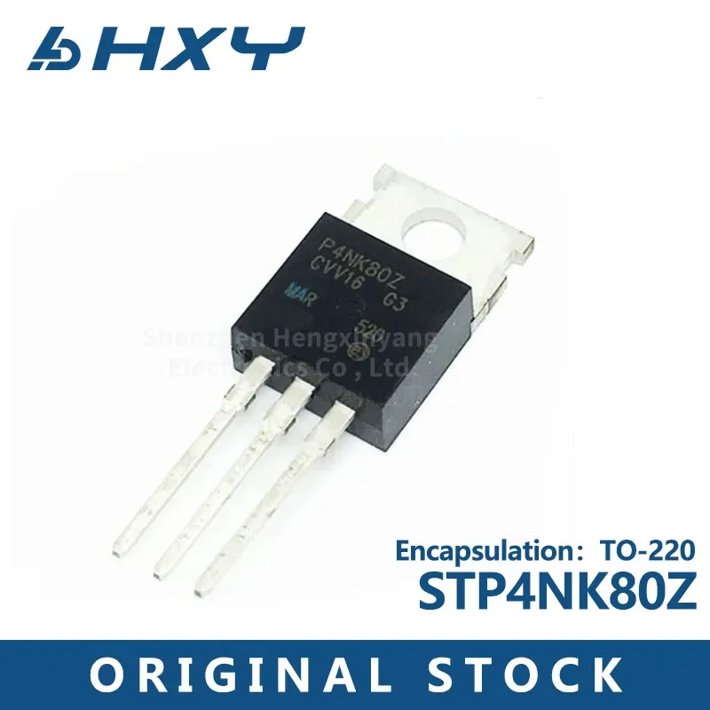 10PCS   STP4NK80Z P4NK80Z patch TO-220 800V 3A MOS field effect tube