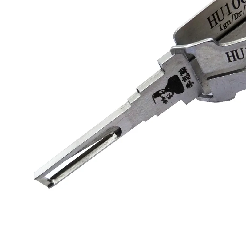 Original Lishi HU100 V.3 2 in 1 Lock Pick Decoder Ignition Car Door Opener for New Opel Buick and Cruze Models Vertical Milling