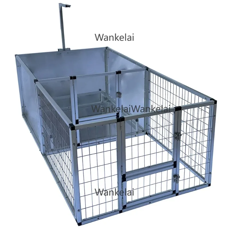 

Metal and Glass Puppy Whelping Box Large Aluminum Dog Elevated Whelping Box with Fence