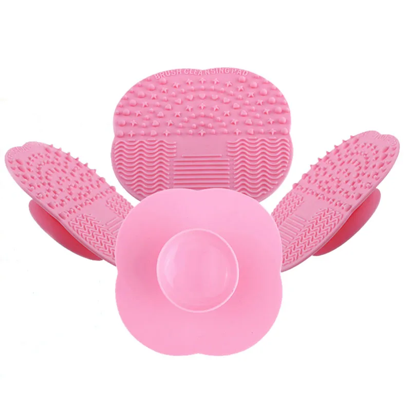 1pcs Four leaf Shaped Makeup Brush Cleaning Pad With Suction Cup Beauty Tool Makeup Brush Cleaner Mat Makeup Accessories