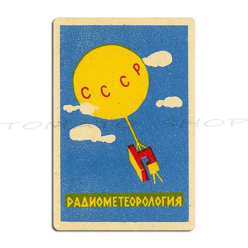 Russian Matchbox Label Metal Sign Plaques Wall Mural Party Cinema Designs Tin Sign Poster