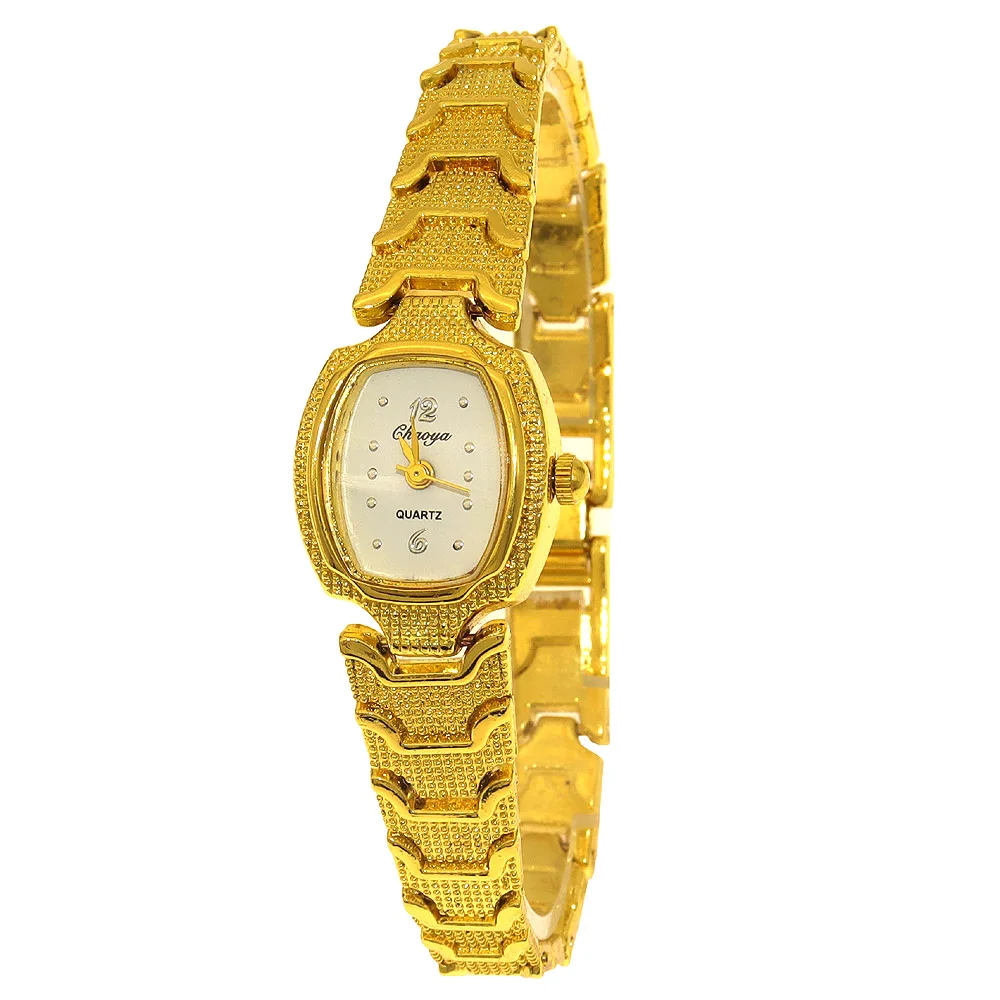 جديد فاخر العلامة التجارية الكوارتز الفولاذ المقاوم للصدأ للنساء ساعات ذهبية ساعة سوار السيدات فستان الذهب ساعة اليد الإناث امرأة الساعات