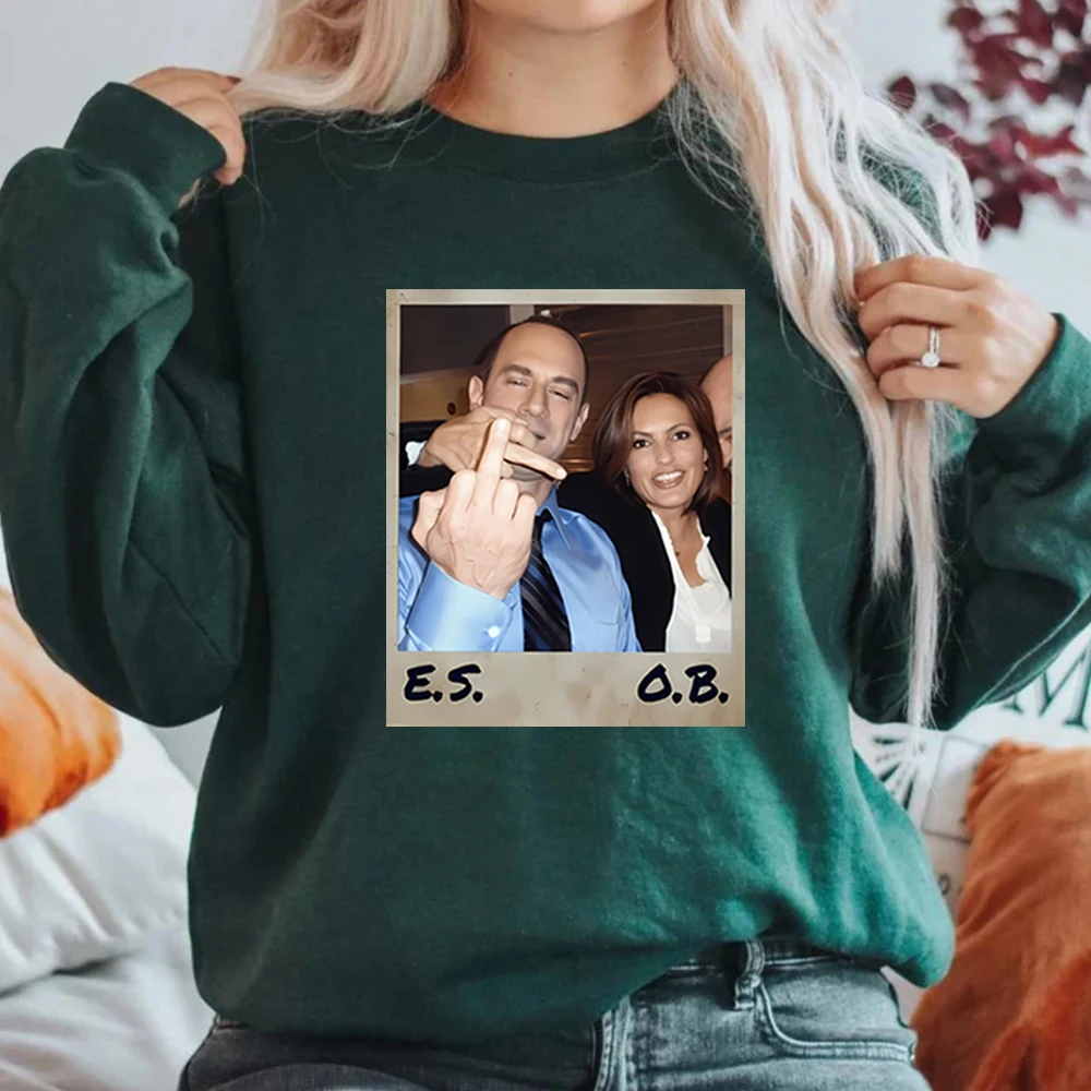 2025 إليوت ستابلر وأوليفيا بنسون البلوز إليوت وأوليفيا قميص القانون والنظام SVU هوديي 90s تكريم بلوزات العصرية