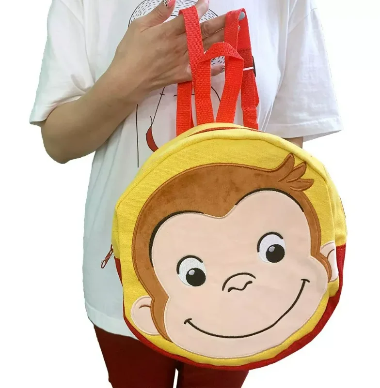 جديد لطيف الغريب جورج القرد بنين أطفال أفخم حقائب الظهر حقيبة مدرسية للأطفال