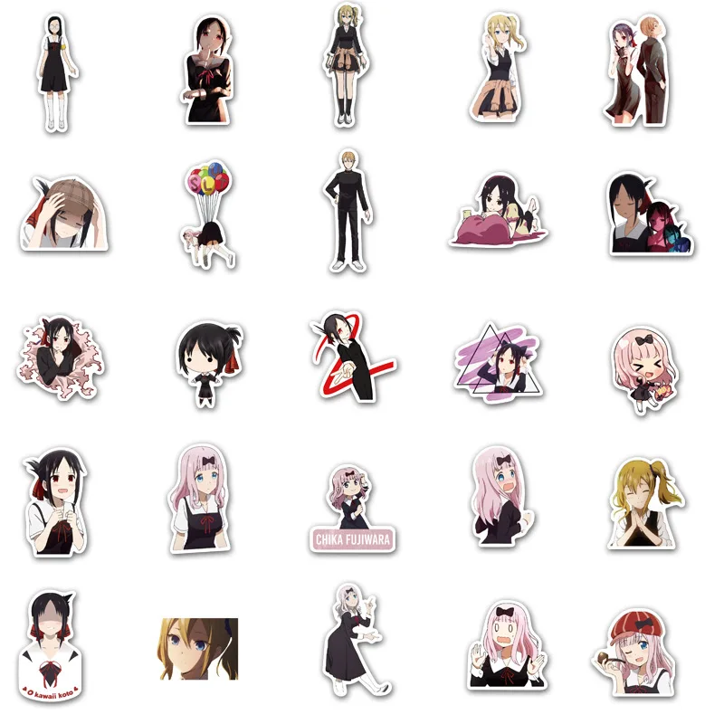 50pcs KAGUYA-SAMA: LOVE IS WAR Graffiti Sticker Luggage Phone case Decoration Waterproof Stickers Supplies