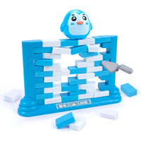 Mini Fun Kids Save Penguin Ice Breaker Trap Toys Balance Blocks Pushing Wall Toys Parent-child Interactive Party Desktop Game