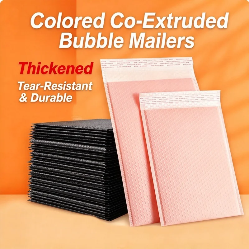 10pcs Colorful Co Extruded Film Bubble Bag Self Adhesive Mail Bag Used For Transportation Packaging And Express Delivery