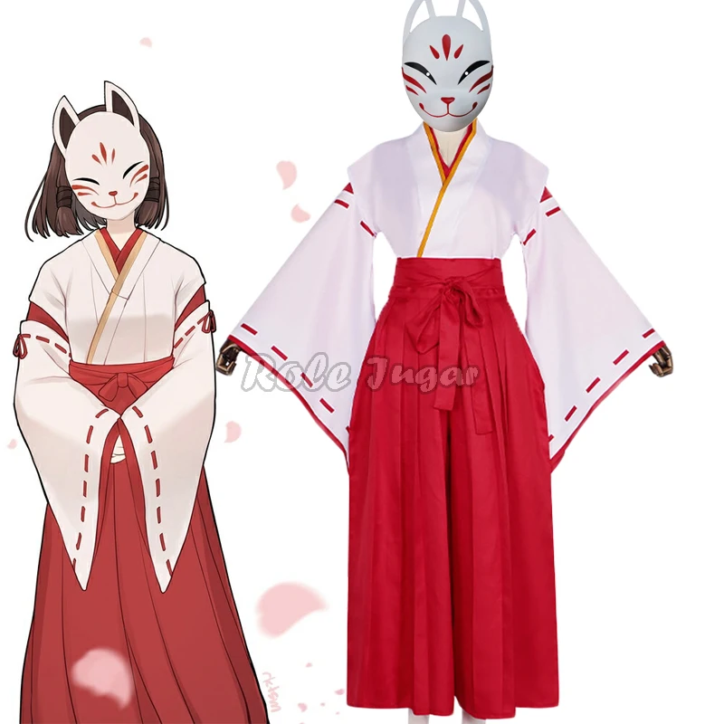 

Anime Game Genshin Impact Cosplay Hanachiru Sato Costume Women Miko Witch Kimono Suits Halloween Carnival Performance Outfits