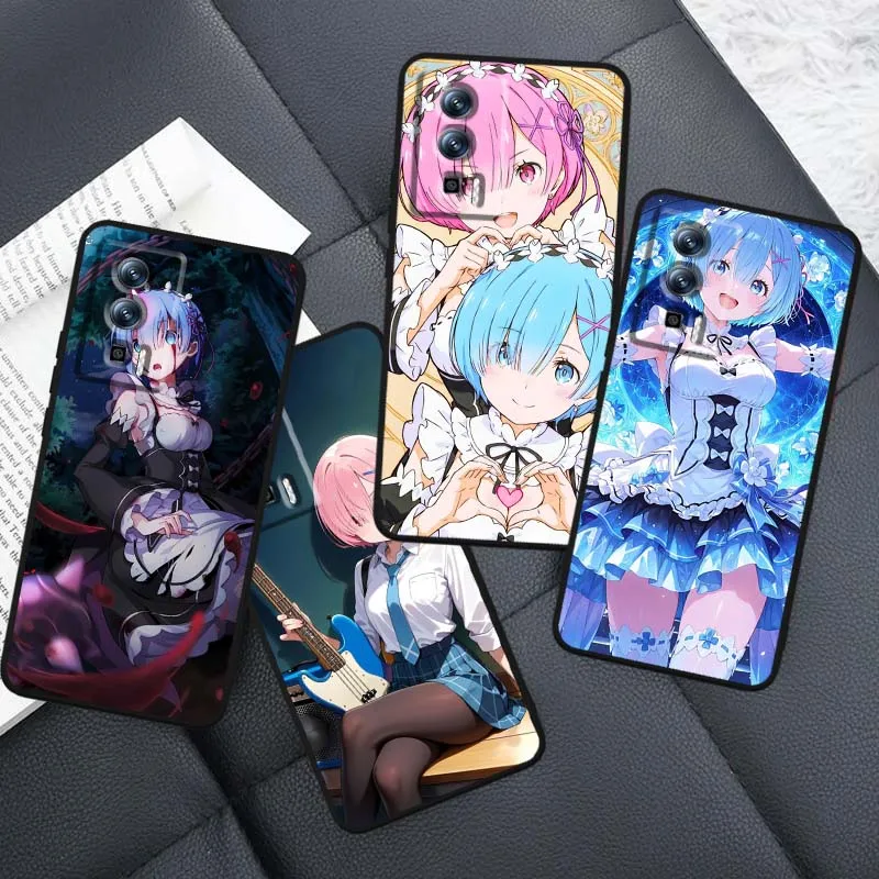 

Re ZERO Anime Art For Xiaomi Redmi 12 13C 12C 13 10C 9T A2 9A 9C 7A Note 10S 8T 10 9 8 Pro 4G 5G Black Phone Case