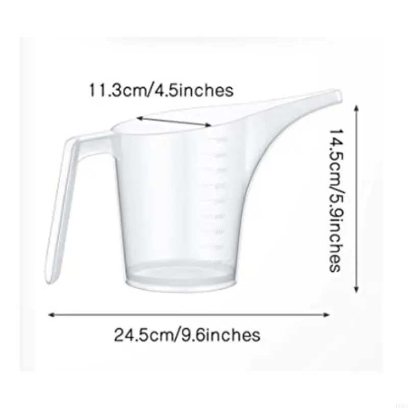 H9EC 33oz dễ dàng đổ cốc đo bằng vòi dài cho bánh xà phòng, làm đầy chảo muffin, khuôn bánh nướng, dầu, chất lỏng 10