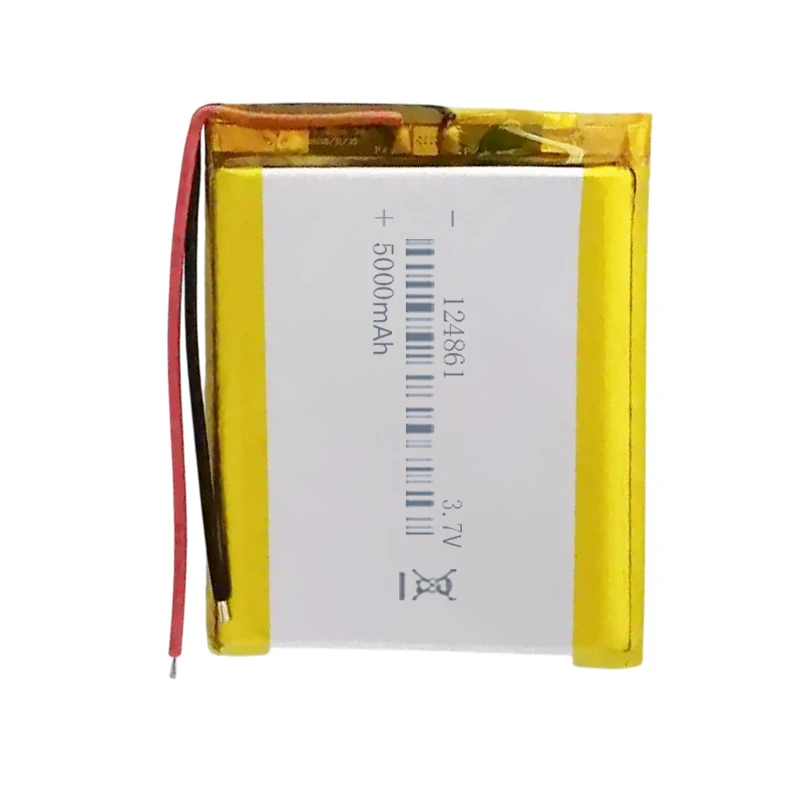124861 3.7V 5000mAh High Capacity Li-Polymer Battery for Outdoor Power Supply and LED Lighting Systems 906090 146074 1260110