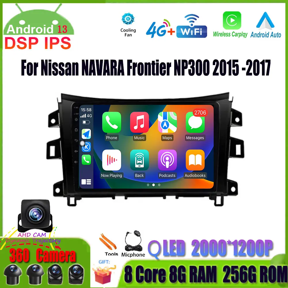 

Android 13.0 IPS WiFi Bluetooth For Nissan NAVARA Frontier NP300 2015 2016 2017 Car Player Video Navigation Radio Multimedia GPS