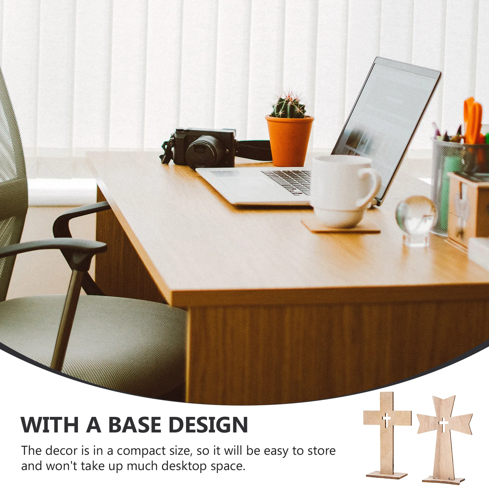 

20Sets Wood Cross Decoration Traditional Style Desktop Standing Ornament for Home Office Bedroom Decor Wooden Cross