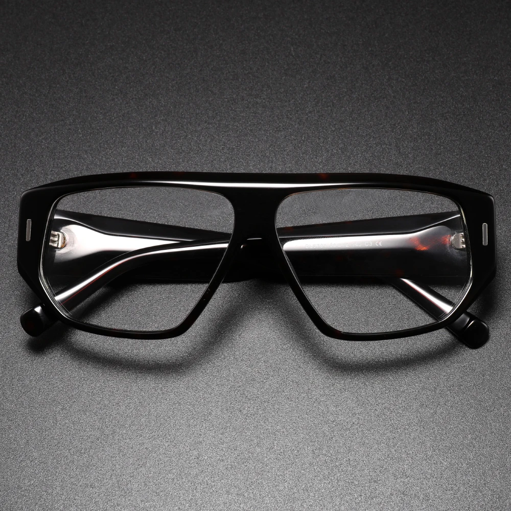 

Luxury Brand Designer Thick Acetate Oversized Frame for Men Women Trendy Optical Eyewear Stylish Shield For Men lentes de sol