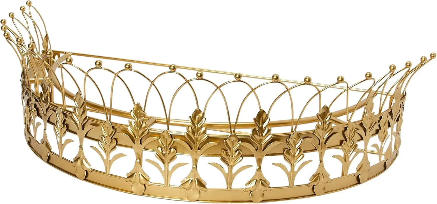 

Decorative Metal Curtain or Canopy Crown, Gold Finish