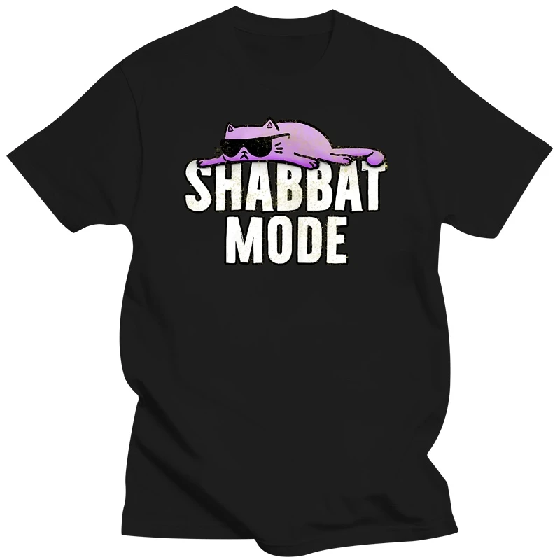 Clothing Shabbat Mode T Shirt Judaism Rest Day Cat Shirt 6770