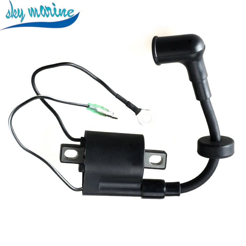 

6E0-85570 Ignition Coil With Cap For Yamaha Boat Engine 2 Stroke 4HP 5HP Parsun Powertec SEAPRO etc 5HP 6E0-85570-00;6E0-85570-1