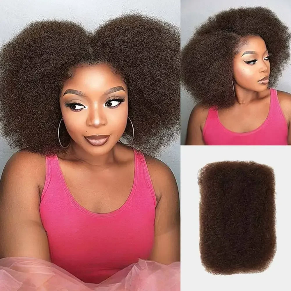 Estensioni dei capelli naturali Remy Brasiliano Afro Crespo Capelli umani sfusi per intrecciare Colore naturale QVR Capelli umani sfusi per intrecciare