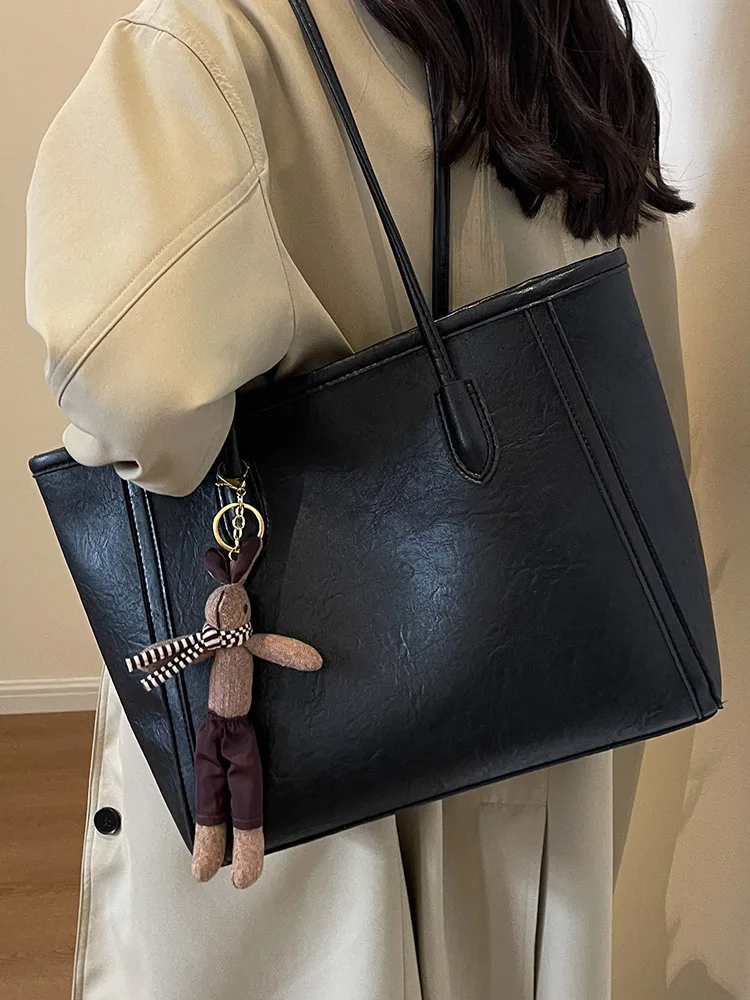 

Retro Versatile Large Capaci Commuter Women's Bag 2025 New Autumn Winter Casual Simple High-End Sensation Single oulder T...