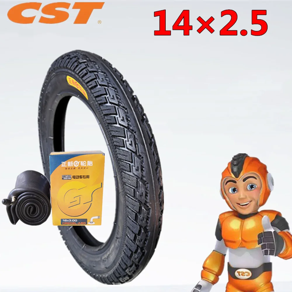 14X2.50 Tire 64-254 Inner and Outer Tyre for Electric Vehicles Electric Motorcycles Wear Resistant High-quality Tires