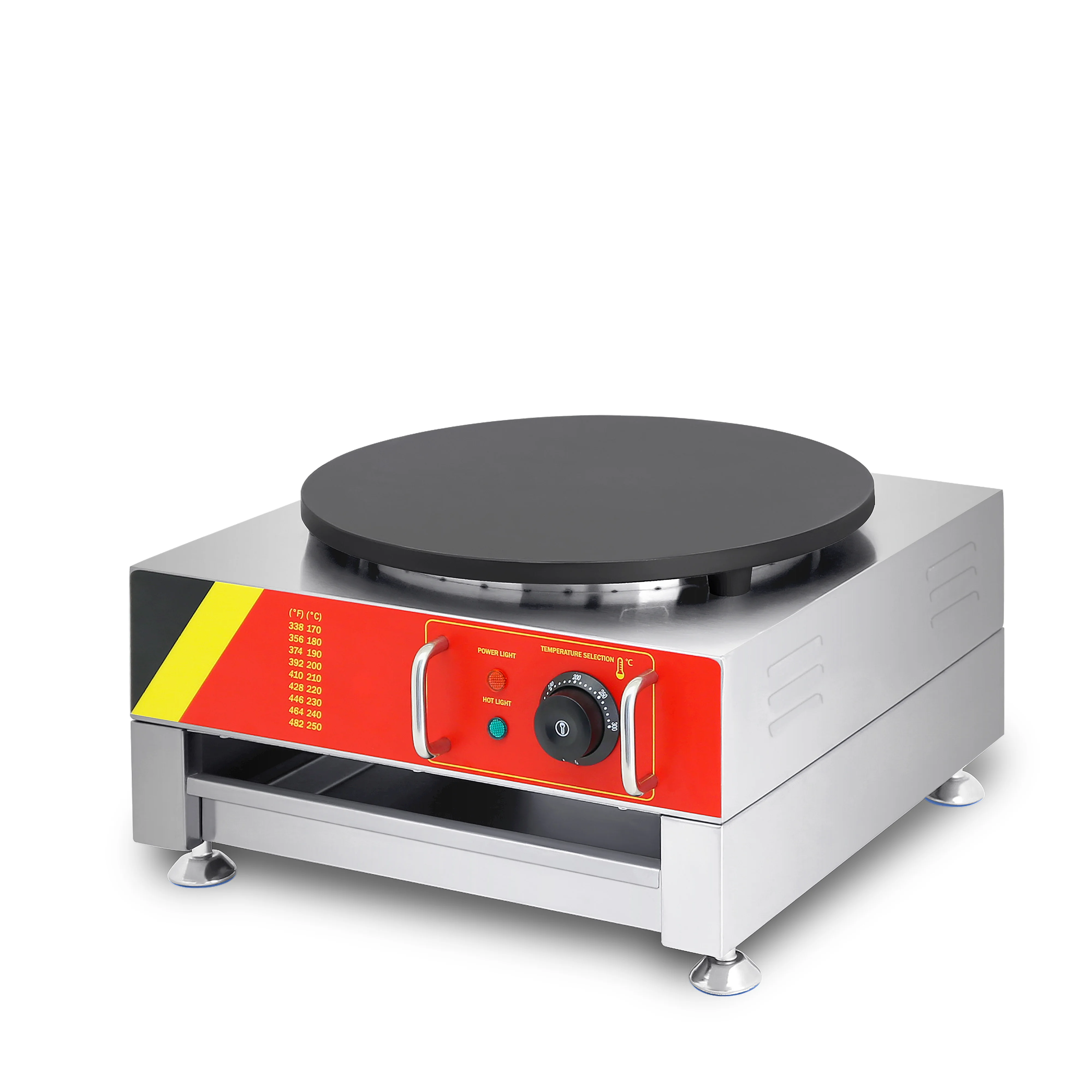 사용자 정의 색상 미니 전기 계란 아침 커스터드 아이스크림 피자 크레페 라운드 와플 메이커 40cm