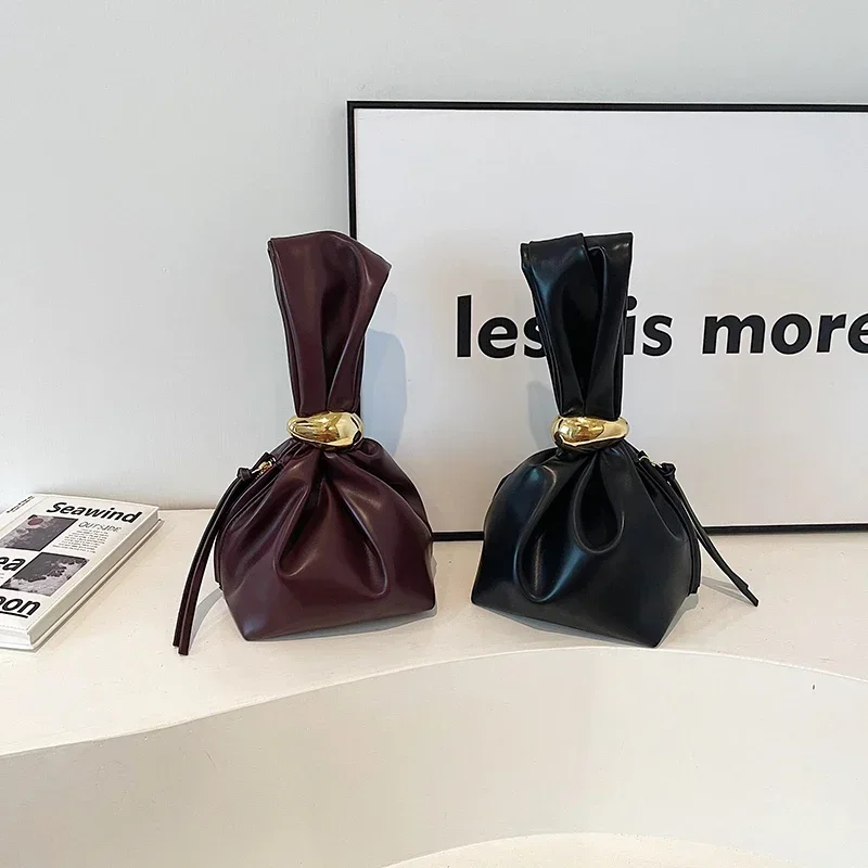 New Design Mini PU Leahter Underarm Bags for Women 2025 Fashion Designer Female Retro Shoulder Bag Handbags and Purses