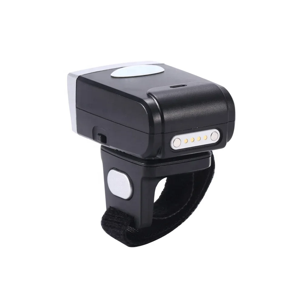 Upgraded Mini Scanner Ring BT Connection Barcode Scanner Portable Scanning Ring for Both 1D 2D Barcodes