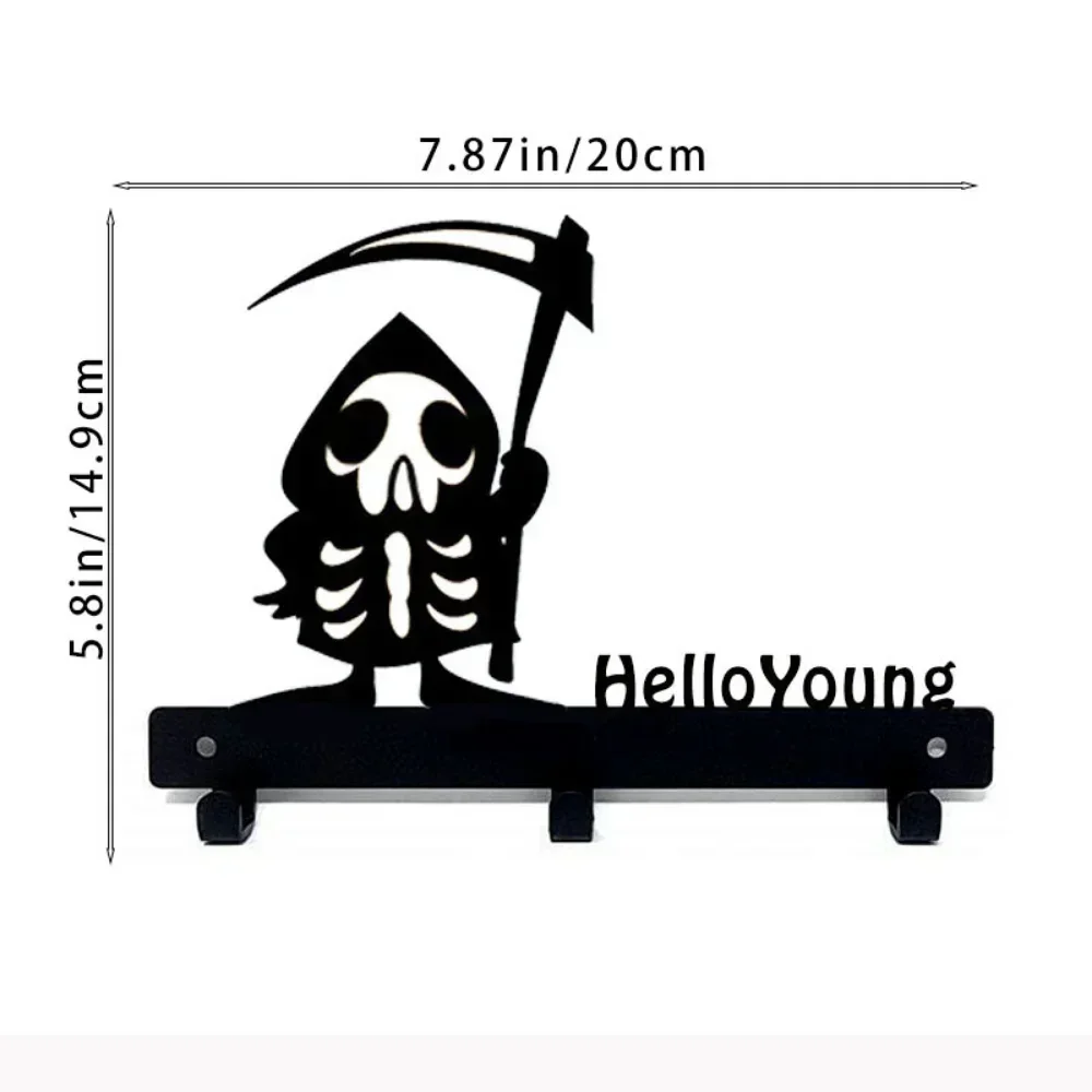 1 Piece Halloween Decorative Peg - Grim Reaper's Scythe for Clothes and Key Pegs. A Storage Unit for Halloween.