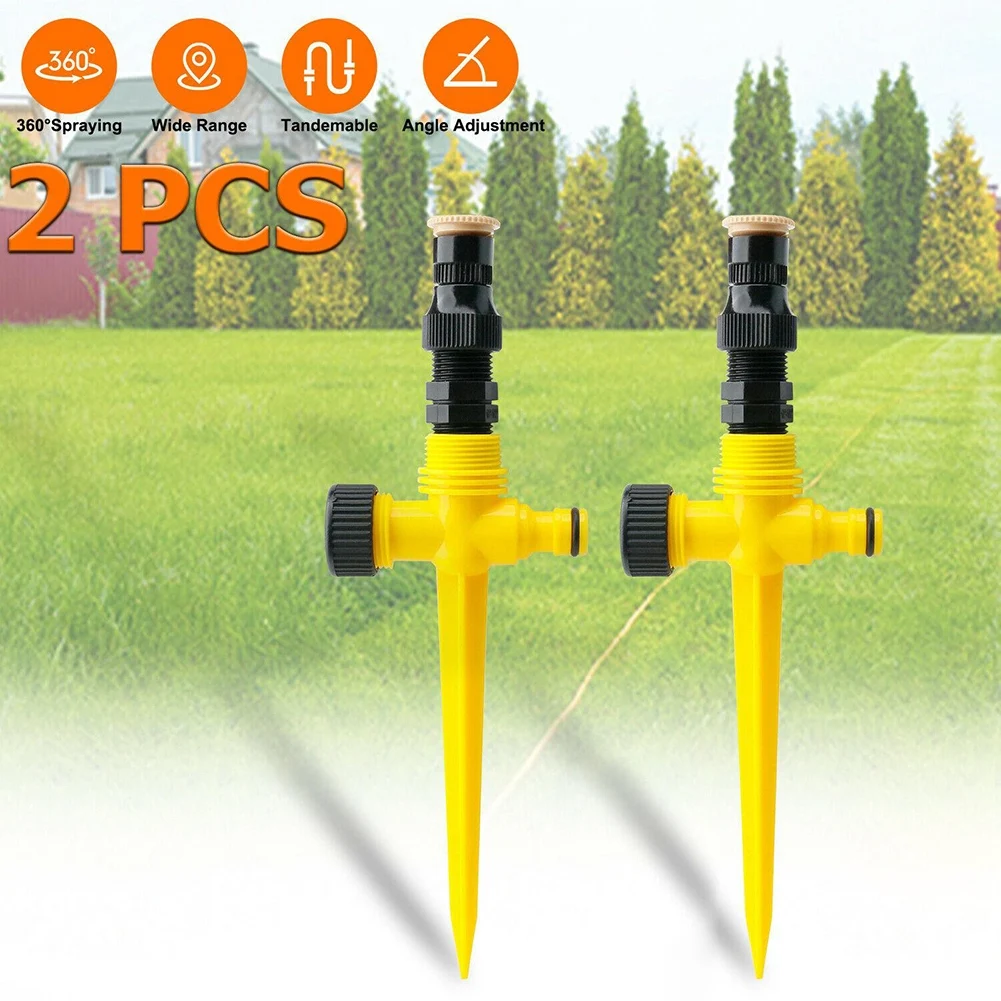 Lawn Sprinkler Irrigation System 1/2/4pcs 265X105X25mm°Rotation ABS Plastic DN15 PVC Scatter + Fog Brand New