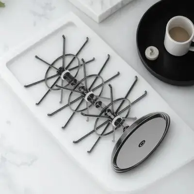 

Earring Storage Rack 3 Layers Black Metal Holder ganizer Display St for Jewelry Home Supplies Anti Tangle Necklace