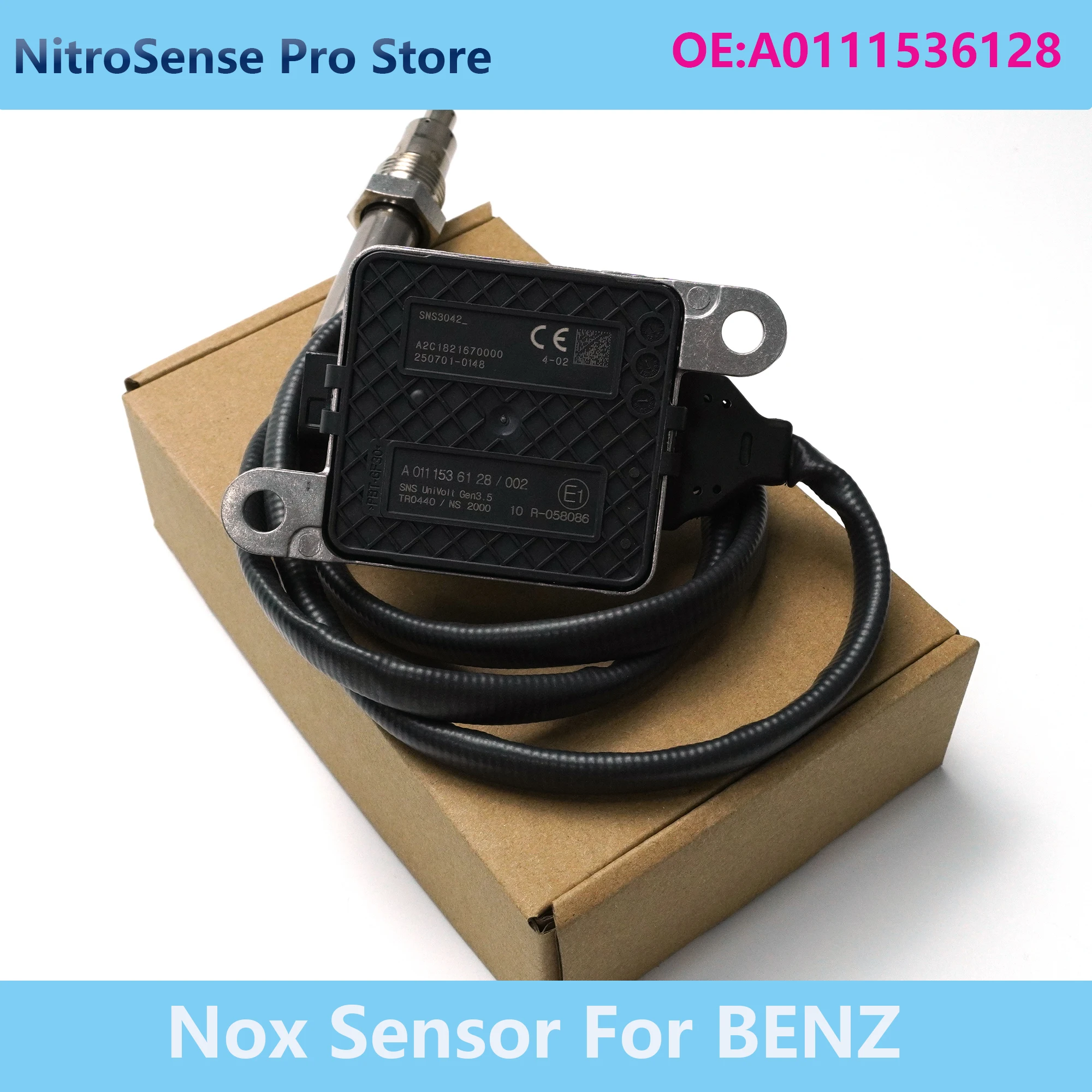 

A0111536128 SNS3042 A0111536128/002 A 011 153 61 28 24V Original New Nitrogen Oxide Sensor Nox Sensor for Mercedes Benz