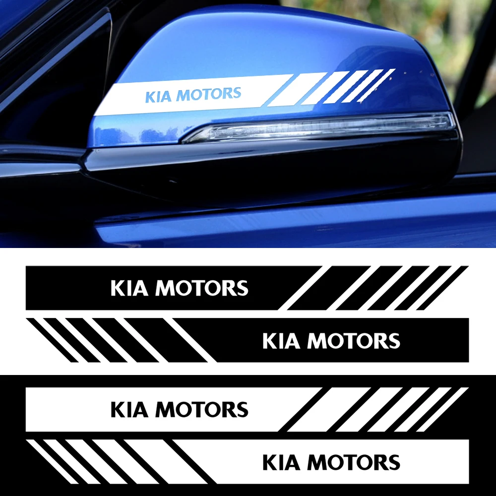 2PCS Car Rearview Mirror Sticker Decoration For KIA Sportage Ceed Sorento Cerato Optima Picanto Rio Niro Soul Auto Accessories