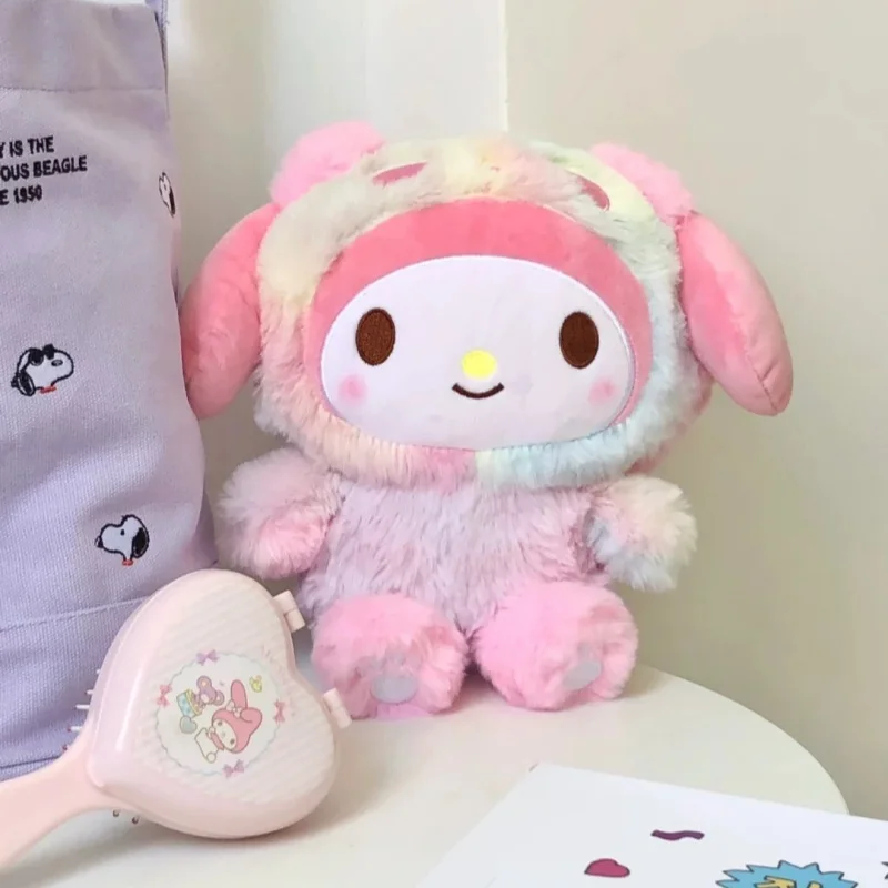 Oryginalna pluszowa lalka Kuromi Cinnamoroll 22 cm Kolorowa seria panda w przebraniu Kawaii Anime Toy Room Decoration Surprise Gift