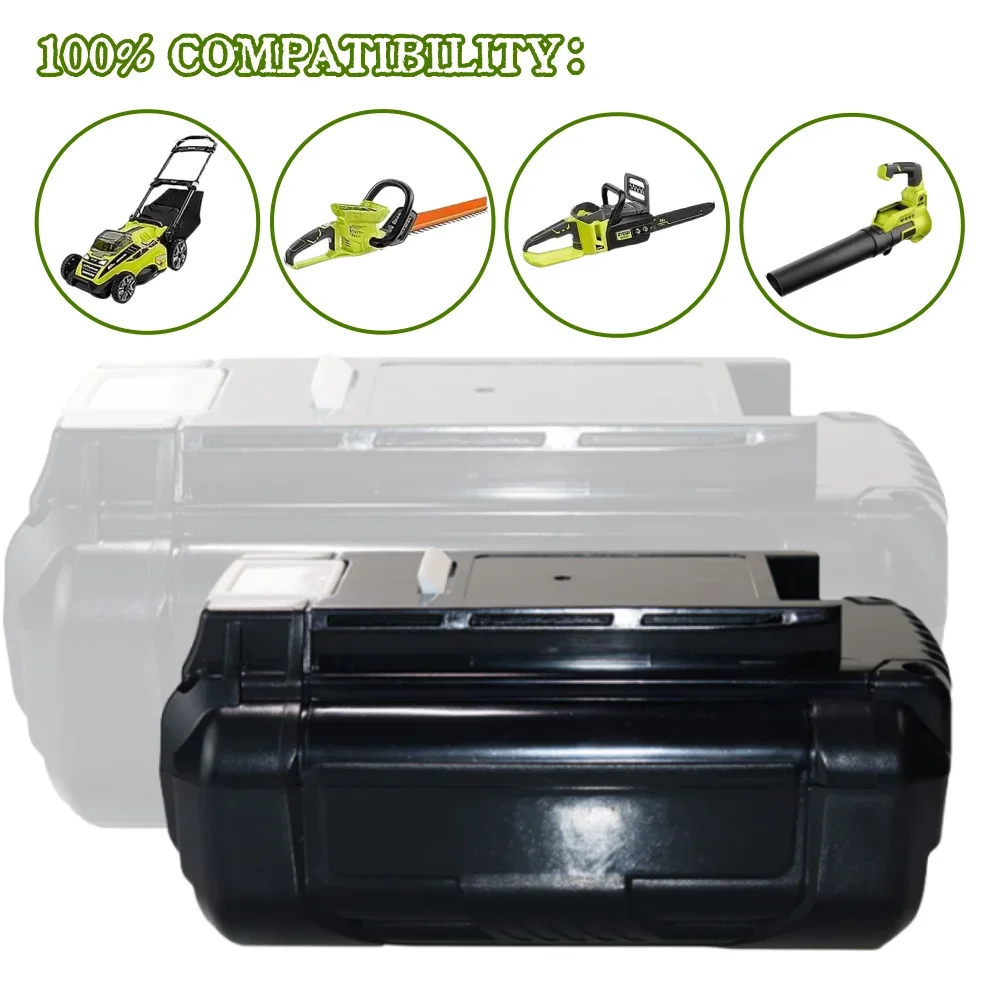 40V 6.0Ah /8.0Ah/10.0Ah Rechargeable Li-Ion Battery For Ryobi OP4030 OP4050 RY40502 RY40200 Cordless Power Tools，With Charger