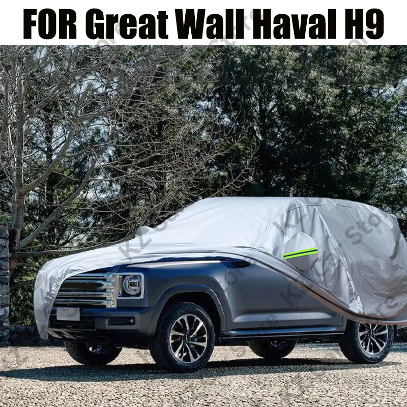 Full Car Cover For Great Wall Haval H9 Outdoor Summer Anti-UV Sun Shade Rain Snow Wind Protection SUV Cover