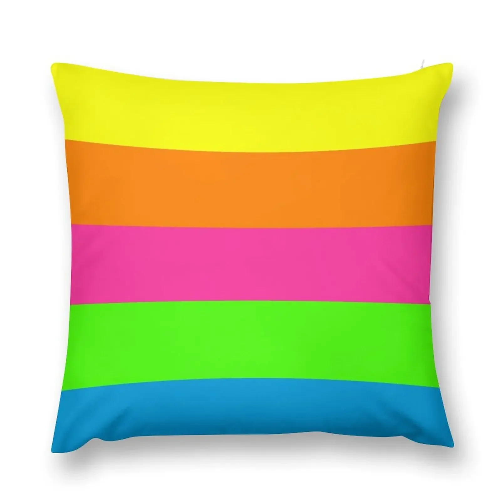 

PLAIN SOLID NEON FLUORESCENT RAINBOW STRIPES 5 COLORS Throw Pillow Christmas Pillow Sofa Cushions Cover pillow