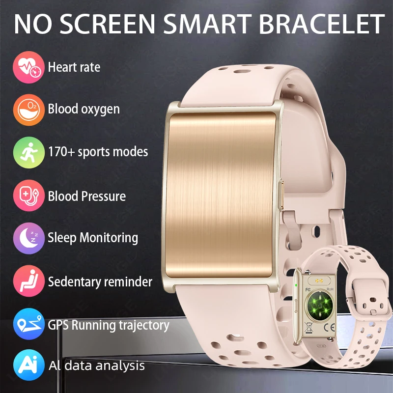 

FOXBOX Smart Wristband No Screen GPS Running Trajectory Sleep Health Monitor Report Smart Bracelet Call Message Women's Watch