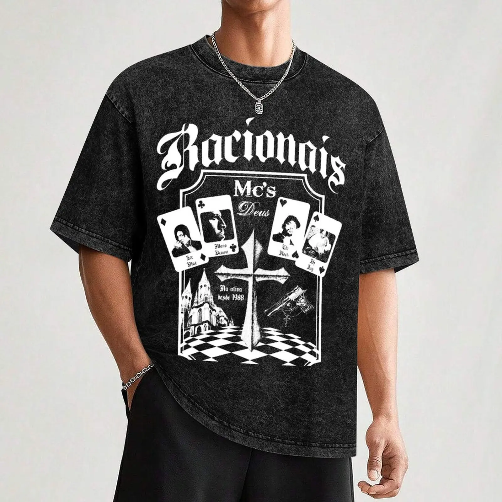 Racionais Mc?s Classic T-Shirt Casual Basic Short Sleeve T-Shirt