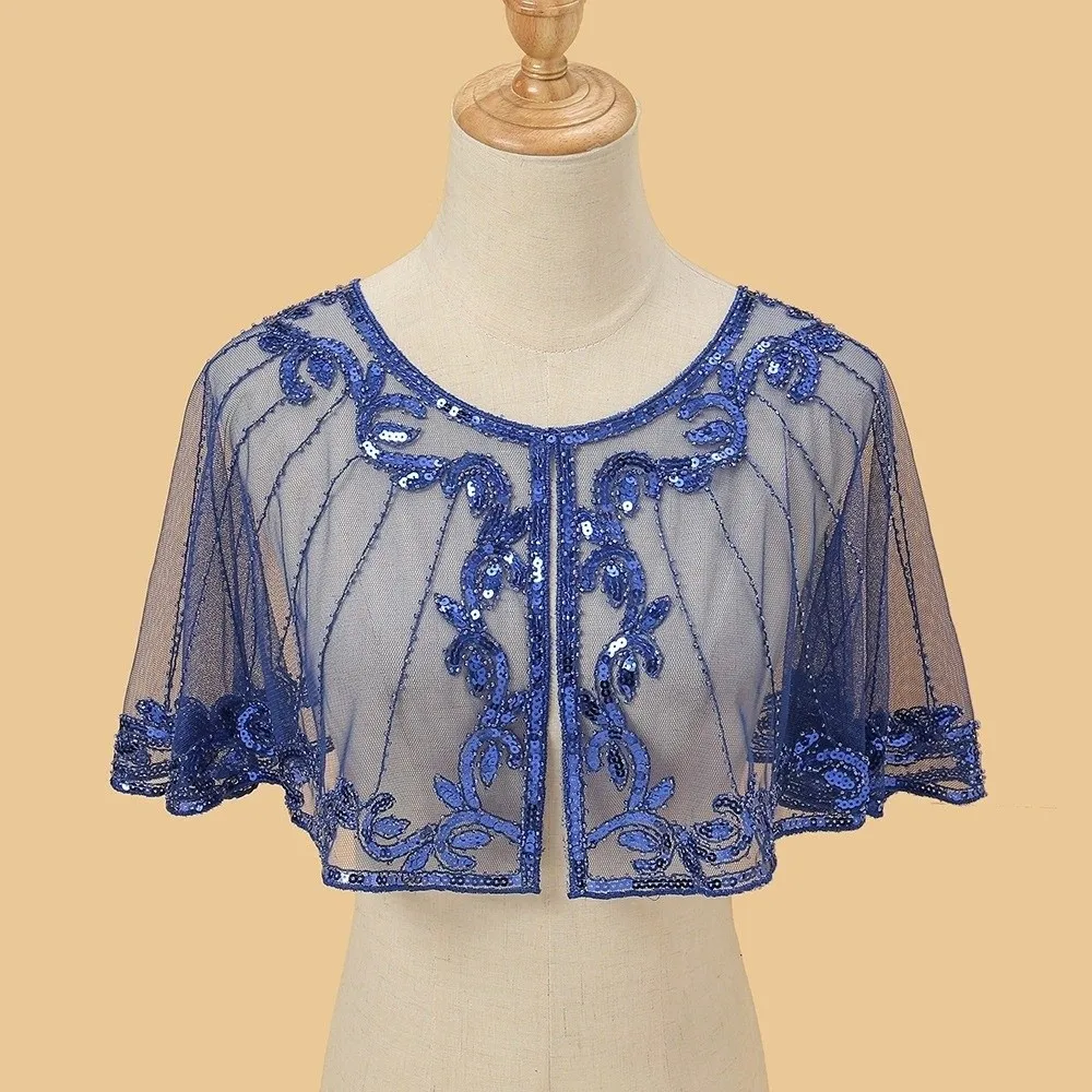 

Новая тонкая вечерняя накидка-кардиган с пайетками из полиэстера для защиты от солнца, блестящая, для вечерних платьев