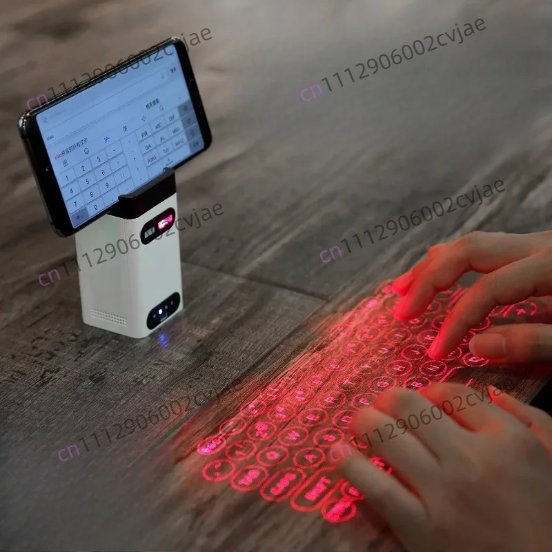 Virtual Holographic Keyboard & Mouse, Wireless Bluetooth 3D Silent Device for Computers & Phones