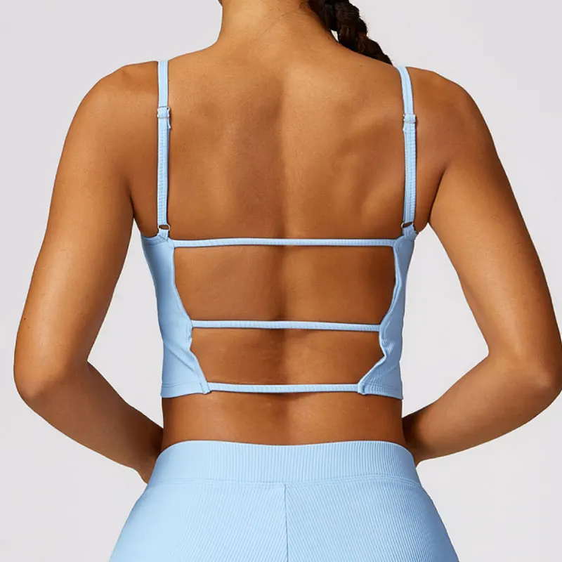 Top Lingerie Curve Back Yoga Bra Outdoor Running Fitness Vest Quick-drying Tight Sport Underwear Gym Sexy Lingerie For Women